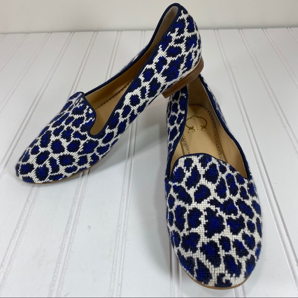 C.Wonder Blue/Black Animal Print flats - Picture 4 of 9